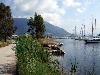 Das westliche Ende des Yachthafen von Nydri