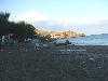 Der Strand von Lentas Anfang Juni am fr&uuml;hen Abend