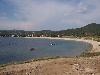 Der �stliche Rand des Strandes von Toroni.