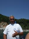 Panagiotis bei einem Bootsausflug auf dem Pilion